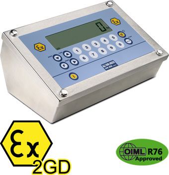 Gewichtsanzeige für ATEX Zonen 1 und Zone 21 - Serie "DFWATEX2GD"
