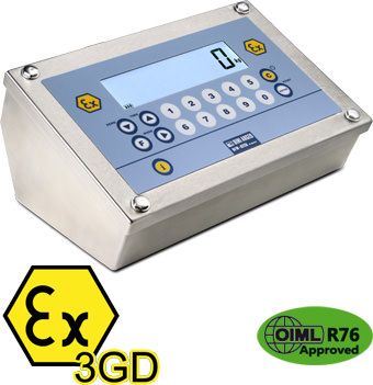 Gewichtsanzeige ATEX Zone 2 und 22 - Serie "DFWATEX3GD"