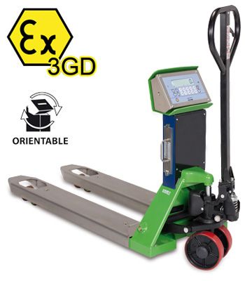 Wiegehubwagen für explosionsgefährdete Bereiche Serie „TPWX3GD“